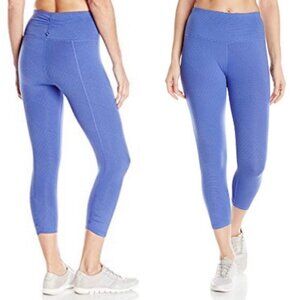 Prana Misty Capri Size XS Blue Supernova Geo Legging Mid Rise Tights Yoga